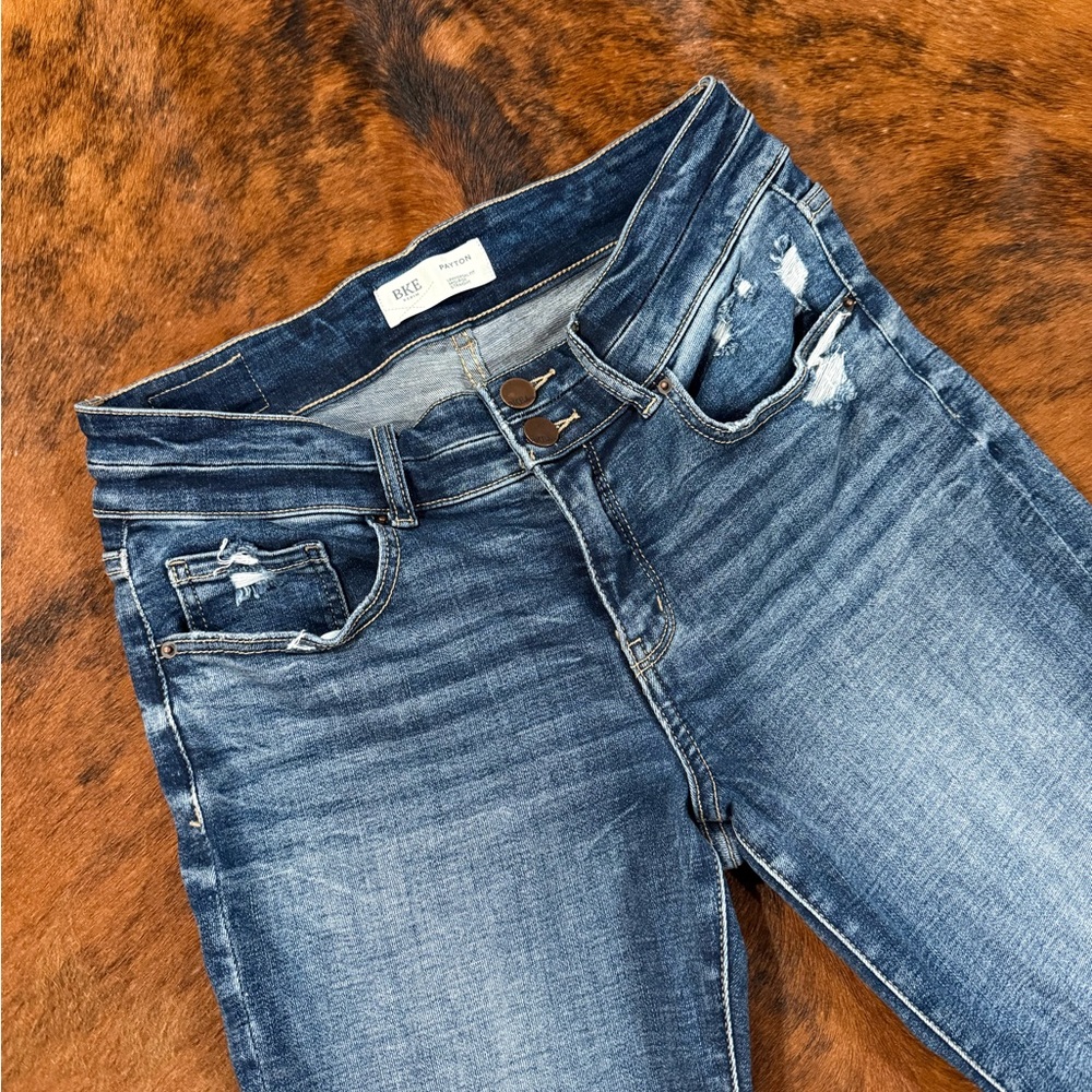 Women’s BKE Payton Straight Stretch Cuffed Jeans ~ Sz. 28x32